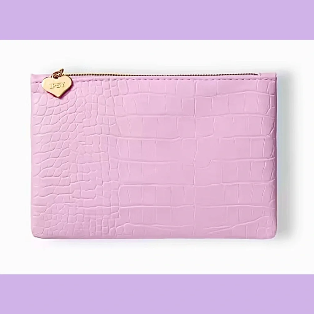 3 for $16 - NEW Ipsy Pink Crocodile Embossed Cosmetic Bag